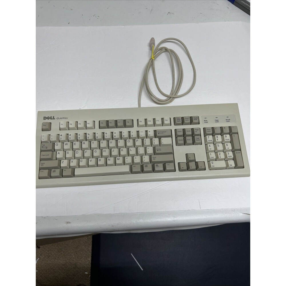 Vintage Dell Keyboard Quiet Key  SK-1000REW PS/2 TESTED